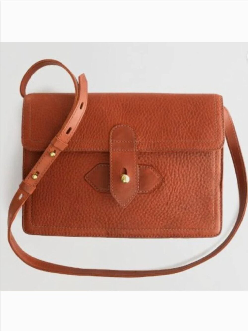 Madewell Rust Pebbled Leather Crossbody